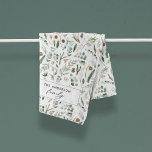 Sage green botanical elegant modern family fleece blanket<br><div class="desc">Sage green,  black,  brown green and grey elegant modern foliage eucalyptus watercolor botanical natural Christmas holiday gift blanket. Simple,  clean elegant minimal design.</div>