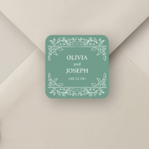 Sage Green Botanical Line Art | Wedding