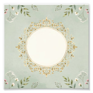 Sage Green Botanical Photo Gift — Wildflower Frame Print