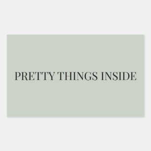 Sage Green Botanical Pretty Things Inside Sticker