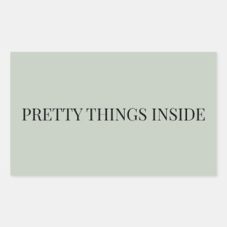 Sage Green Botanical Pretty Things Inside Sticker