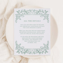 Sage Green Botanical | Wedding Guest Details