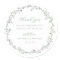 Sage Green Botanical Wreath Wedding Favour