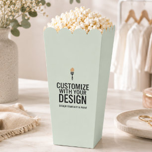 Sage Green Boutique Personalized Popcorn Favor Box