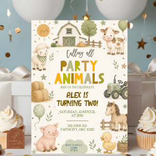 Sage Green Boy farms invitation