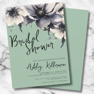 Sage Green Bridal Shower Party Invitation