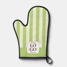 Sage Green Business Logo Custom Oven Mitt
