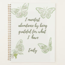 Sage Green Butterfly Positive Affirmation 