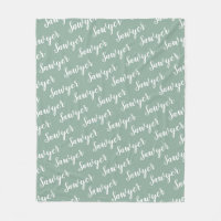 Sage Green Calligraphy Personalized Repeat Name