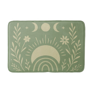 Sage Green Celestial Bath Mat