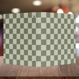 Sage Green Chequerboard Binder