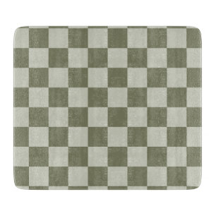 Sage Green Chequerboard Cutting Board
