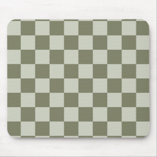 Sage Green Chequerboard Mouse Pad