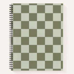 Sage Green Chequerboard Notebook