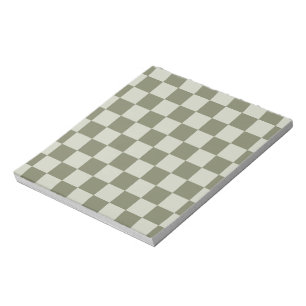 Sage Green Chequerboard Notepad