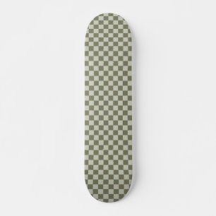 Sage Green Chequerboard Skateboard
