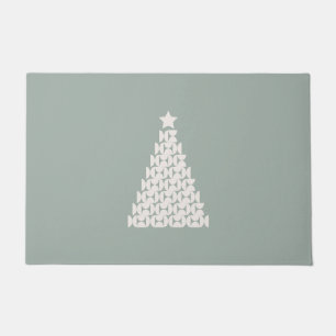 Sage Green Christmas Tree Doormat