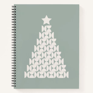 Sage Green Christmas Tree Notebook