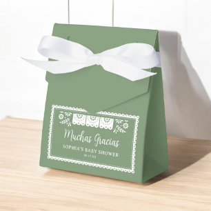 Sage Green Cielito Lindo Mexican Baby Shower Favor Box