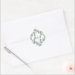 Sage Green Classic Floral Wedding Round Sticker<br><div class="desc">Sage Green Classic Floral Wedding</div>
