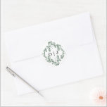 Sage Green Classic Floral Wedding Round Sticker<br><div class="desc">Sage Green Classic Floral Wedding</div>