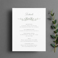 Sage Green Classic French Floral Wedding Details
