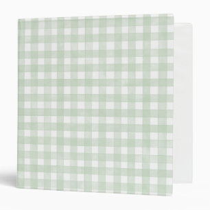 Sage Green Classic Gingham Binder
