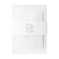 Sage Green Classic Monogram Crest Wedding