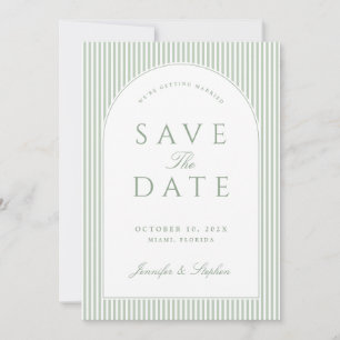 Sage Green Classic Save the Date Invitation
