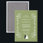 Sage Green Coloured Bride And Groom Design Wedding Magnet<br><div class="desc">Sage green coloured, one of the colours for 2025, wedding save the date magnet black and white bride groom design. You can customise this sage green coloured wedding save the date magnet with your own wedding details. Should you require any help with customising then contact us through the link on...</div>