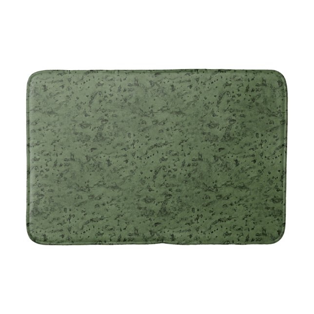 Sage Green Cork Look Wood Grain Bath Mat (Front)