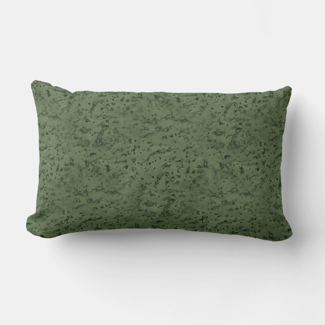 Sage Green Cork Look Wood Grain Lumbar Pillow (Front)
