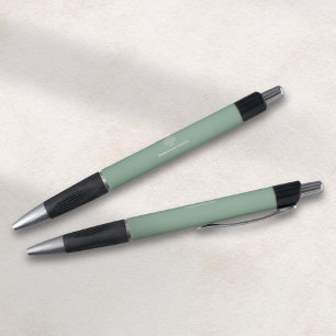 Sage Green Cream Counsellor Health Logo Promo   Pen