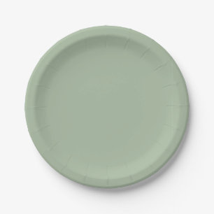 Sage Green Custom Branded Paper Plate