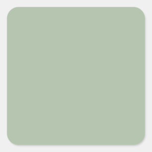 Sage Green Custom Branded Square Sticker