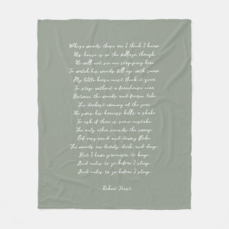 Sage Green Custom Poem Song Lyric Quote  Fleece Blanket