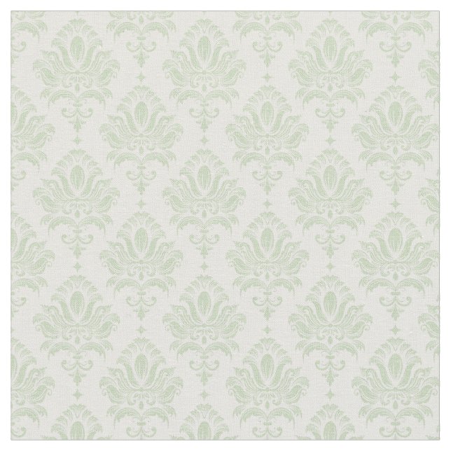 Sage Green Damask Fabric (Close Up)