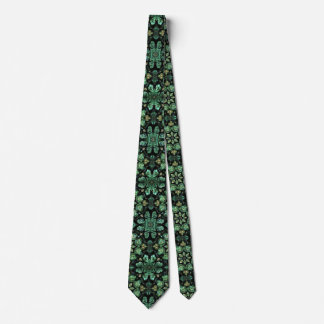 Sage Green, Dark Green & Black Tie
