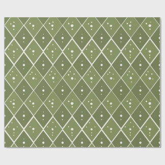 Sage Green Diamond Modern Scandinavian Wrapping Paper