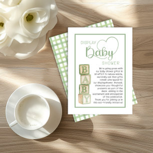 Sage Green Display Shower Card Unwrapped Gifts