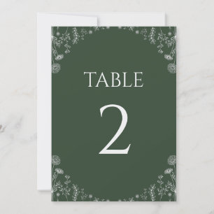 Sage Green Drawn Wildflowers Botanical Wedding