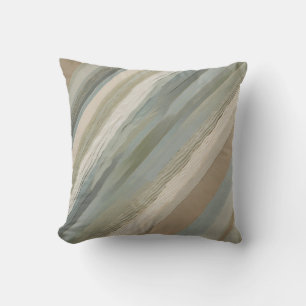 Sage Green Dusty Blue Beige Cream Abstract 16" Throw Pillow