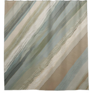 Sage Green Dusty Blue Beige Cream Abstract Stripe