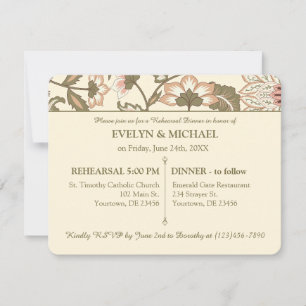 Sage Green Dusty Pink Rehearsal Dinner Invitation