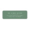 Sage Green Elegant Classic Simple Return Address