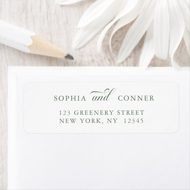 Sage Green Elegant Classy Return Address (Insitu)
