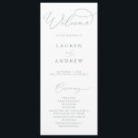 Sage Green Elegant Minimalist Boho Wedding Program<br><div class="desc">Beautiful minimalist and classic,  our Sage Green Minimalist Wedding Program will be beautiful for your order of service. Fully customizable with all of your wedding program information.</div>