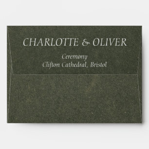Sage Green Elegant Minimalist Wedding Envelope Set