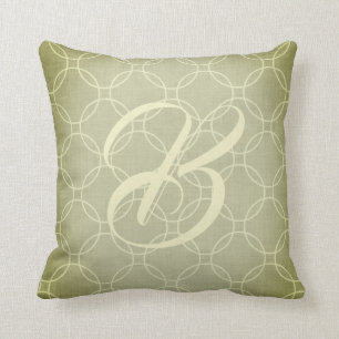 Sage Green Elegant Throw Pillow