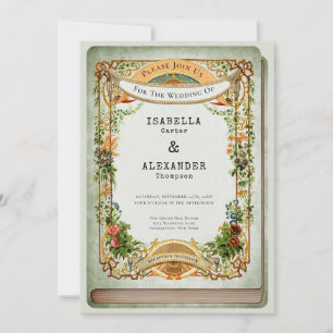 Sage Green Enchanted Forest Cottagecore Fairytale  Invitation